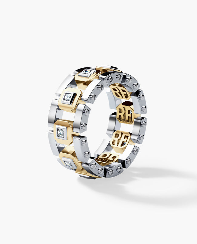 LA PAZ Two-Tone Gold Ring with 0.40ct Diamonds